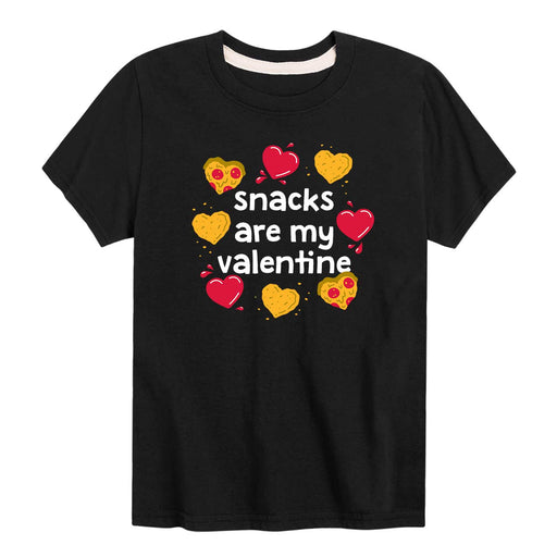 Snacks Are My Valentine - Toddler and Youth Short Sleeve Graphic T-Shirt