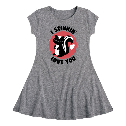 Stinkin Love You Skunk - Toddler & Youth Fit & Flare Dress