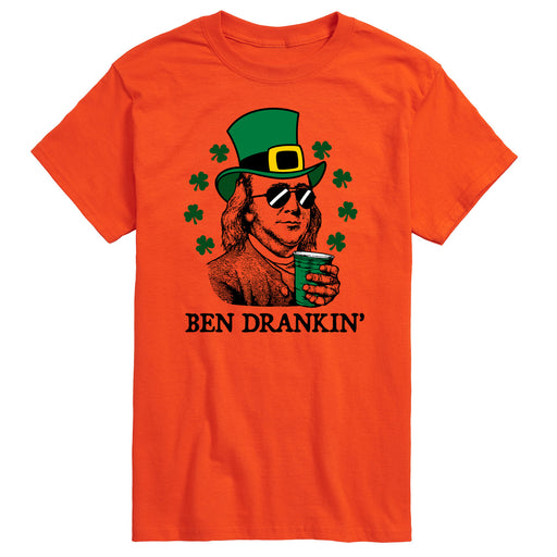 St. Patrick's Day Ben Drankin Funny Men's Short Sleeve T-Shirt
