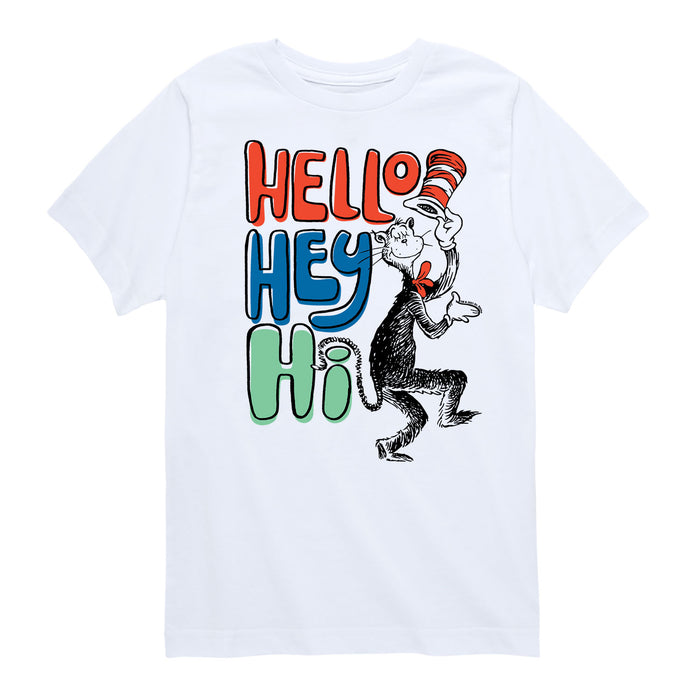 DR SEUSS HELLO HEY HI - Youth & Toddler Short Sleeve T-Shirt