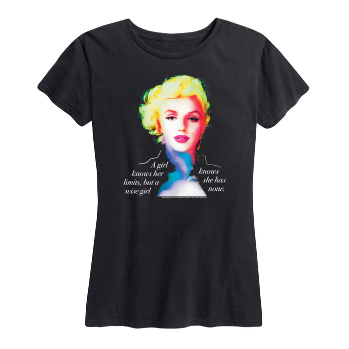 A Girl Knows Her Limits - Women's Marilyn Monroe Short Sleeve Graphic T-Shirt