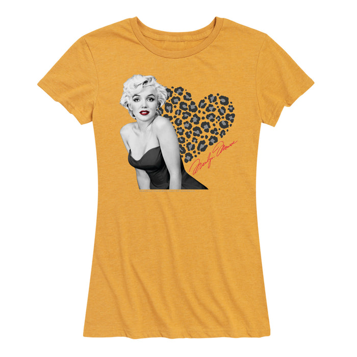 Leopard Heart - Women's Marilyn Monroe Short Sleeve Graphic T-Shirt