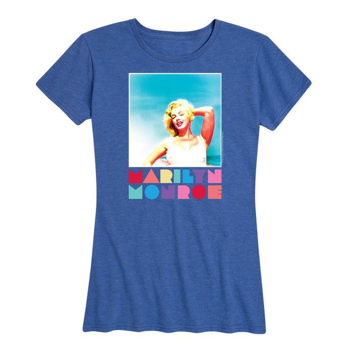 Marilyn Turquoise Sky - Women's Marilyn Monroe Short Sleeve Graphic T-Shirt