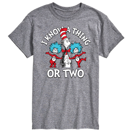 DR SEUSS I KNOW A THING OR TWO- Men's Short Sleeve Graphic T-Shirt