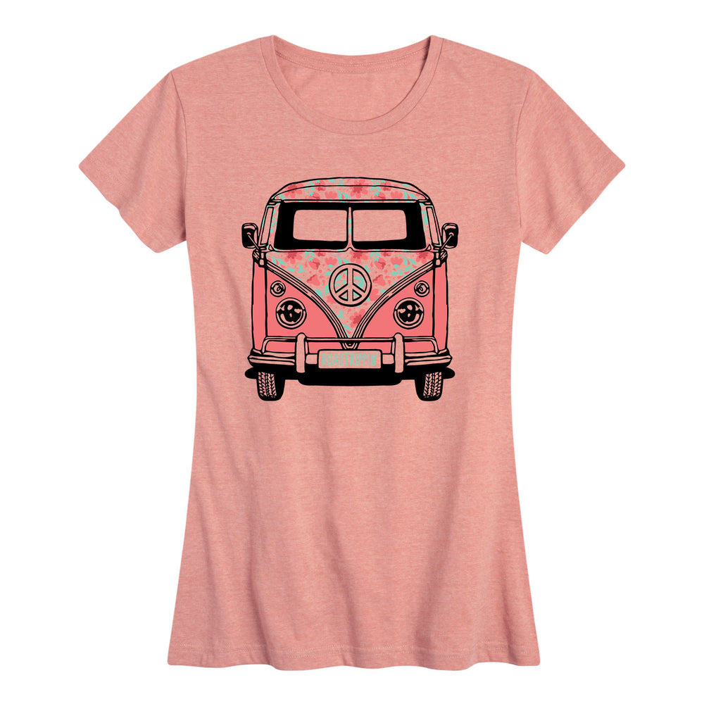 Floral VW Van - Women's Short Sleeve T-Shirt