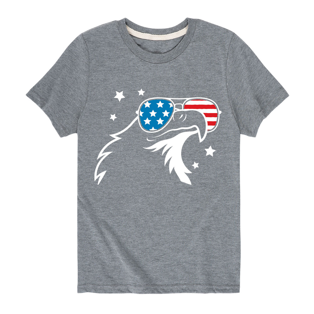 Eagle with Americana Glasses - Youth & Toddler Short Sleeve T-Shirt