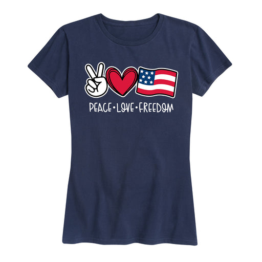 Peace Love Freedom - Women's Short Sleeve T-Shirt