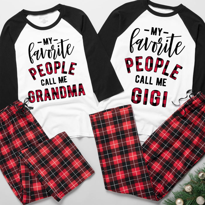 My Favorite People Call Me - Christmas Pajama Sets For Grandma
