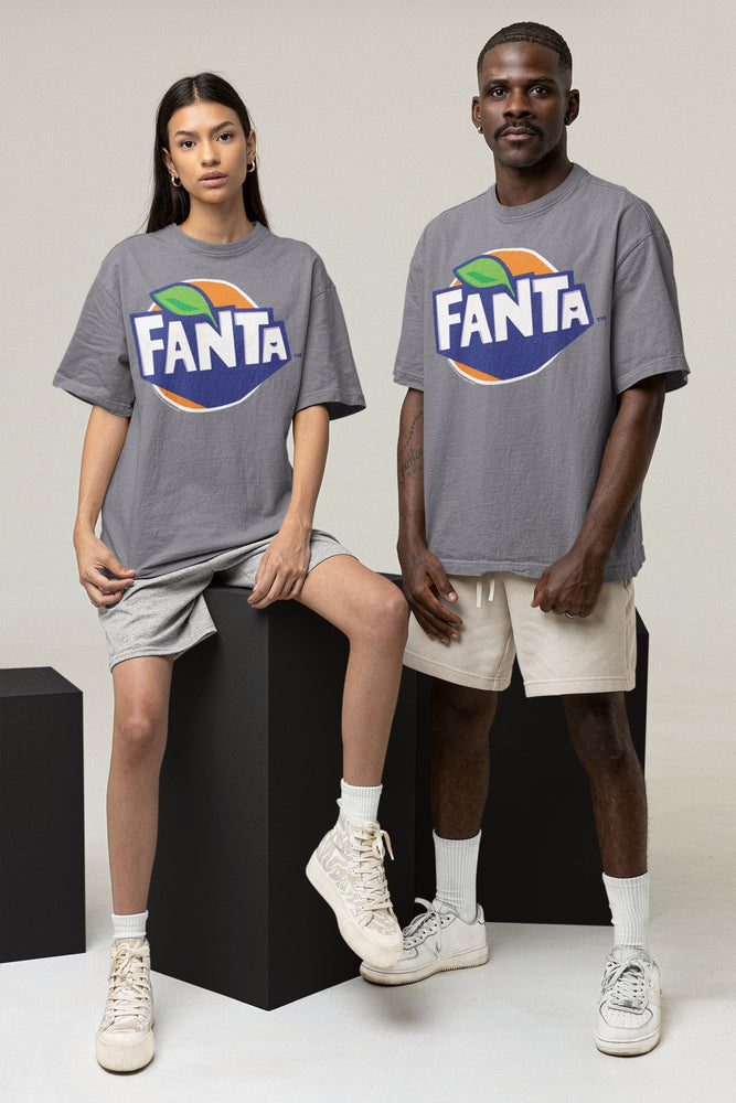 Coca-Cola Fanta Logo Adult Short Sleeve Graphic T Shirt, Pop Soda Drink Beverage Tee, Officially Licensed