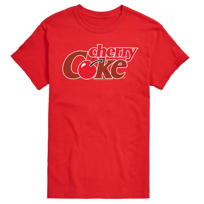 Coca-Cola Cherry Coke Adult Short Sleeve Graphic T Shirt, Drink Pop Beverage Soda Logo Tee, Officially Licensed