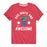 Disney Lilo & Stitch Red White And Awesome Americana Kid's Youth Short Sleeve Graphic T Shirt
